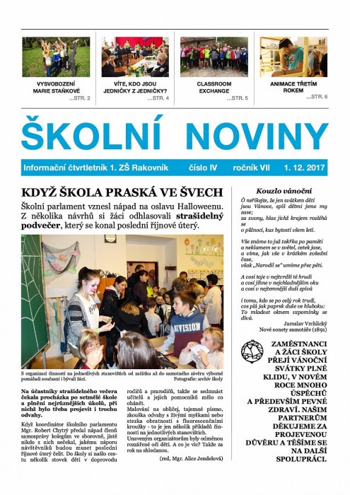 Školní noviny 4/2017