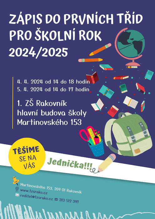 Vyhlášení zápisu do prvních tříd pro školní rok 2024/2025