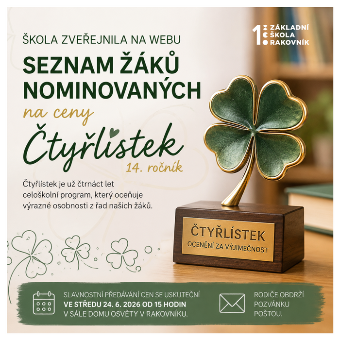 Ceny Čtyřlístek 2026