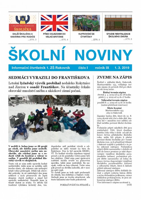 Školní noviny I/2019