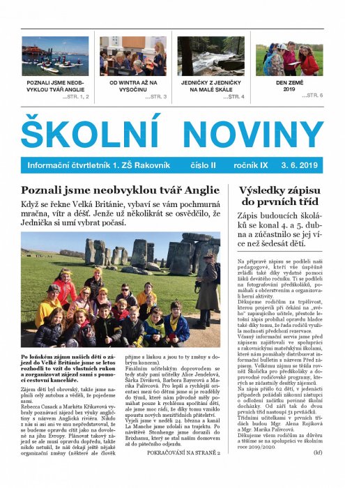 Školní noviny 2/2019