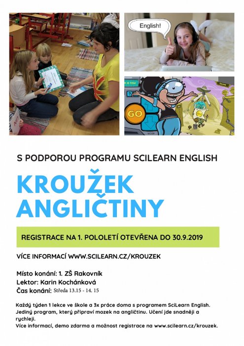 Kroužek AJ ve spolupráci se Scilearn English